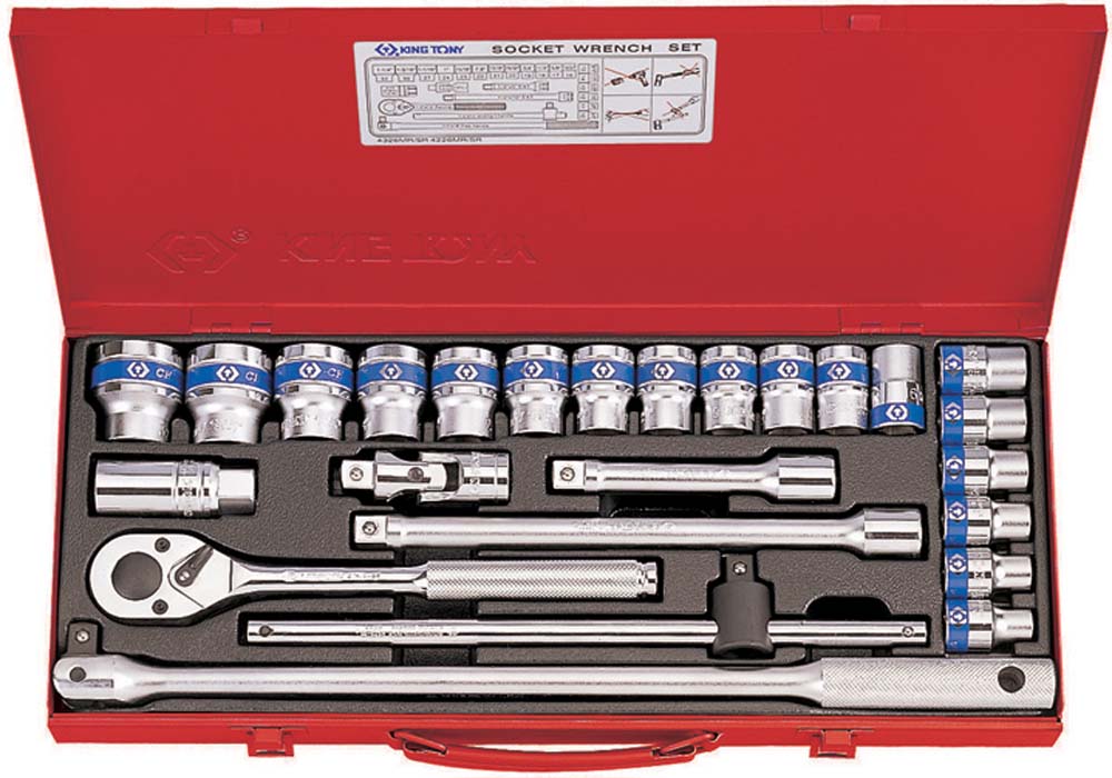 25PC 1/2DR 12PT SKT SET MET